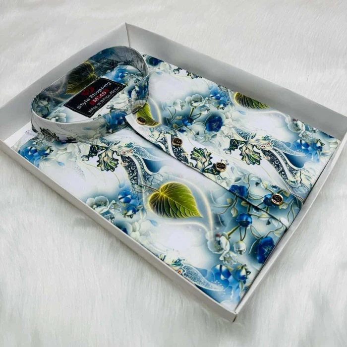 China new pata print blue